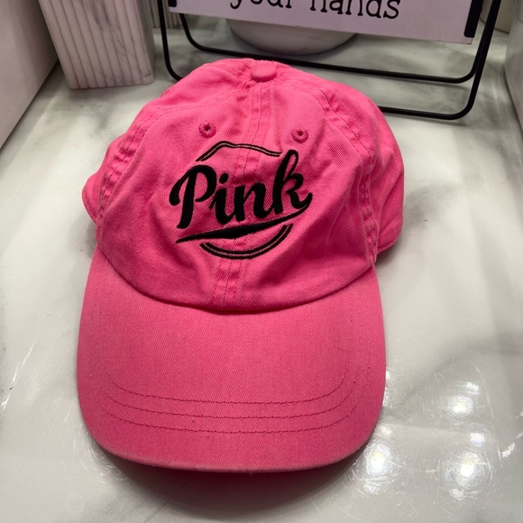 PINK Victoria's Secret Bright Pink cap Hat - Picture 1 of 3